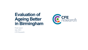 Evaluation of Ageing Better in Birmingham